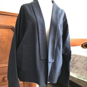 COS Navy/Charcoal cotton jacket with batwing sleeves size Small